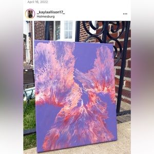 Pink&Purple Dutch Pour Painting